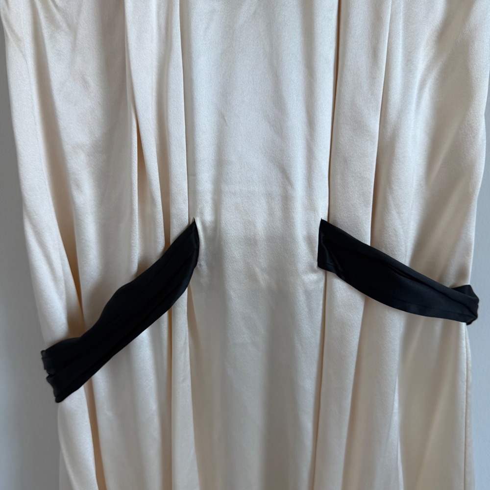 3.1 Philip Lim Silk Ruffled High Neck Midi Dress in Cream Size 6 - Picture 4 of 14